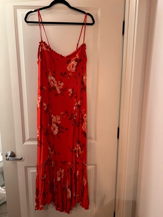 Reformation Dresses & Skirts - Reformation Red Floral Maxi Slip Dress